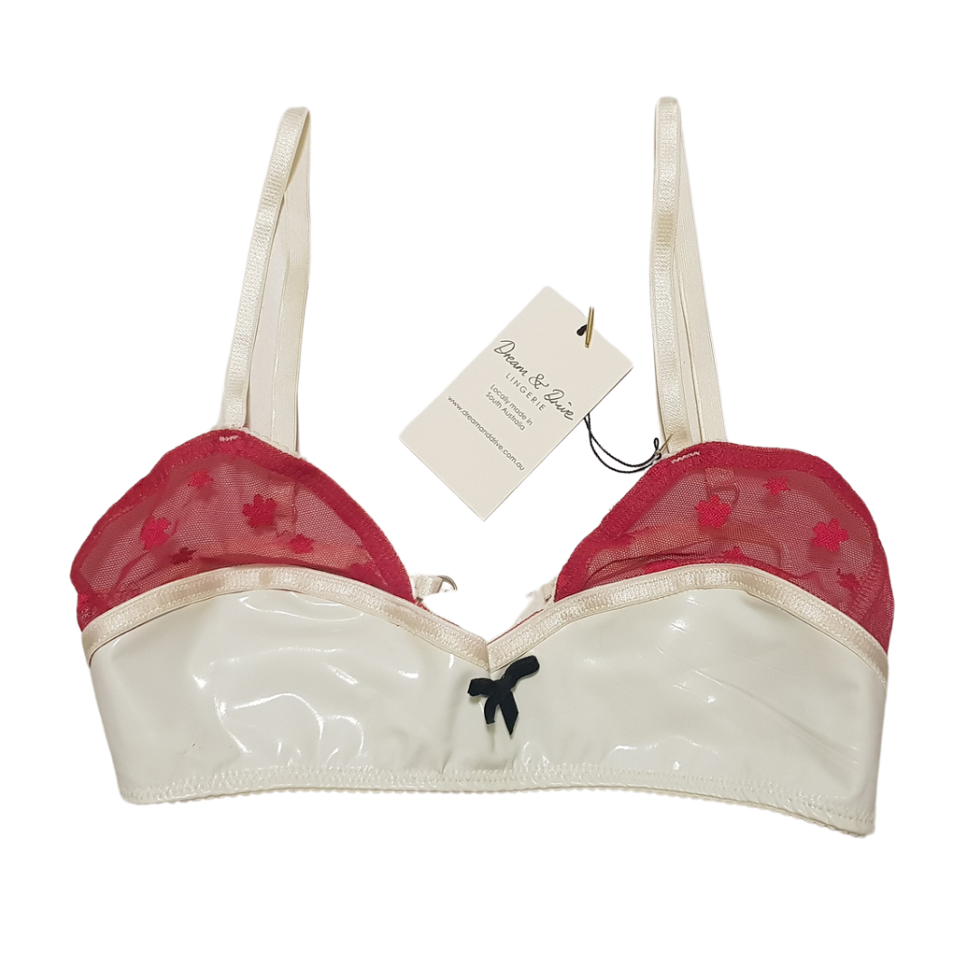 Red pvc bralet shop